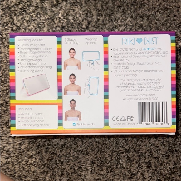 LimeLife by Alcone RIKI CUTIE Mini Wearable Lighted Beauty Mirror - Rainbow - Picture 2 of 2